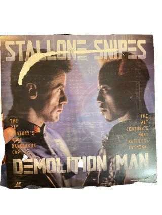 Demolition Man Laserdisc Widescreen Stallone Snipes Pristine Disc Rare