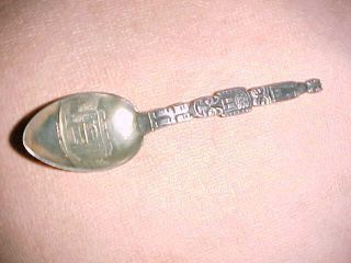 Totem Pole - Souvenir Antique Sterling Silver Spoon - Fort Garry