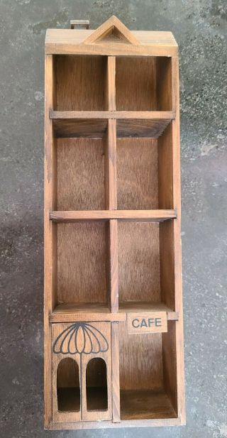 Vintage Cafe Wood Shelf For Miniatures Wall Display,  House Of Lloyd 1990,  Inc.