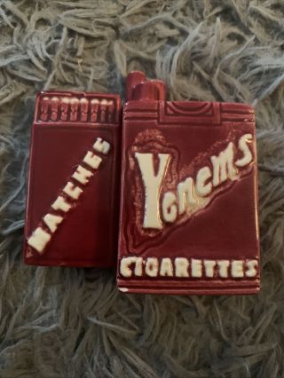 Rare Treasure Craft Cigarettes & Matches Salt & Pepper Shakers