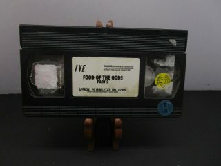 Rare Vintage 1990 Food Of The Gods Part 2 Vhs Video Horror Sci - Fi Avid Tape Only
