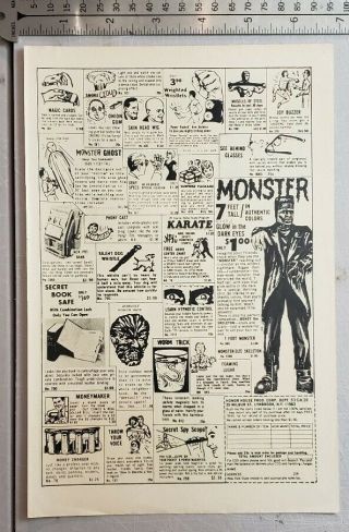 Vintage Universal Monsters Rare Print Advertisement