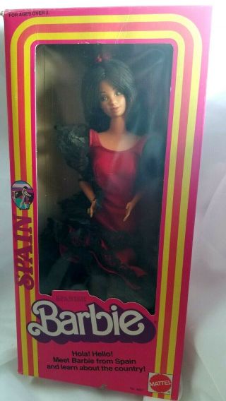 Vintage 1982 Spanish Barbie Doll From Spain,  Dolls Of The World,  4031