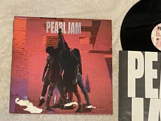 Pearl Jam - Ten Vinyl Lp 1991 Us 1st Press Vinyl= Ex Cond Rare