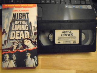 Rare Oop Uncut Unedited Night Of The Living Dead Vhs Film Zombie George A Romero