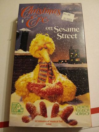 Vintage Christmas Eve On Sesame Street 1987 Vhs Video Tape Rare Big Bird