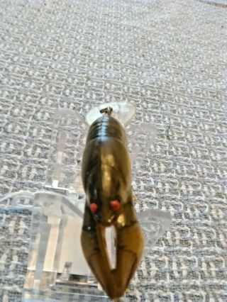 Old Lure Vintage Rebel Crayfish Lure For Bass And Walleye Fishing.