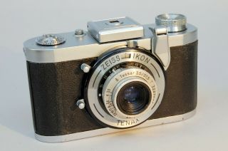 Rare - Zeiss Ikon Tenax 1 (570/27) 35mm Camera With F3.  5 Tessar T Lens - 1939