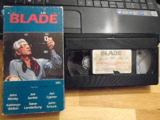 Rare Oop Blade Vhs Film 1973 Thriller John Marley Godfather Rue Mcclanahan Lange