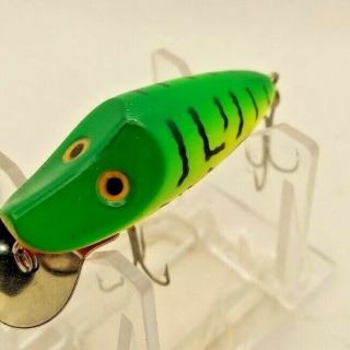 Old Lure Vintage Brightly Colored River Runt Style Of Lure For Walleye Fishing.