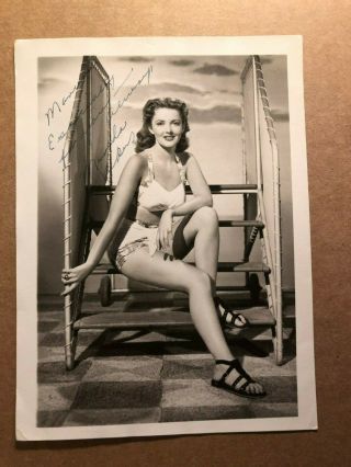 Martha Vickers Very Rare Early Vintage Autographed Pin - Up Photo 40s Env