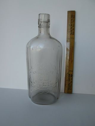 Antique Qt.  Whiskey Bottle 10.  5in.  Tall Old Eighty One P.  Welty & Co.  Pitts.  Pa.  Circa