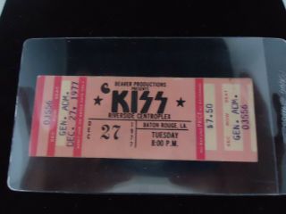1977 Kiss Full Ticket Vintage Alive Ii Tour Shape Rare Kiss Army Relic