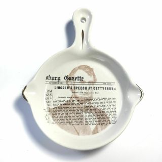 Vintage Gettysburg Address Lincoln Spoon Rest Wall Hanging Historical President