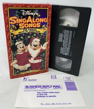 Walt Disney Sing Along Songs Volume Twelve Days Of Christmas Vhs Tape Holidays