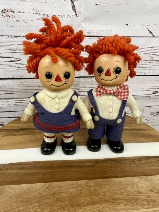 Vintage Royalty Industries Raggedy Ann Andy Plastic Coin Banks