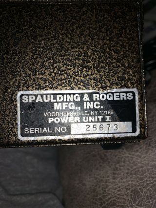 RARE Vintage Spaulding & Rogers Tattoo Power Unit I Power Supply Great Cond 2