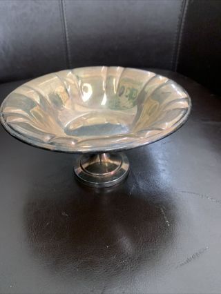 Vintage Oneida Silversmiths Silver Plate Pedestal Bowl