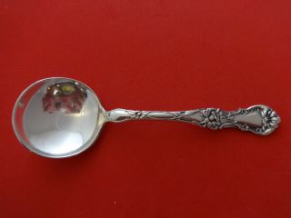 Floral By Wallace Plate Silverplate Bouillon Soup Spoon 4 3/4 "