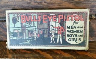 Antique 1924 Bulls Eye Pistol Mfg Co.  Rawlings,  Wyoming Box 3 Celluloid Birds