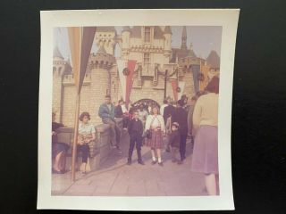 Vintage 1961 Disneyland Color Snapshot Photo Disney - Sleeping Beauty Castle