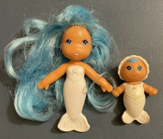 Vintage Kenner Sea Wee Set Of 2 Matching Baby Doll Toys 1979 White Mermaid &baby