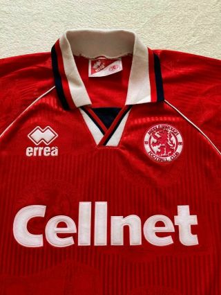 Errea - Rare 1995 Unique Middlesbrough Match Issue Not Worn Shirt - 1 Miller 3