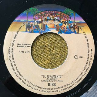 Kiss - The Oath / A World Without Heroes - Rare Mexico 45 Promo