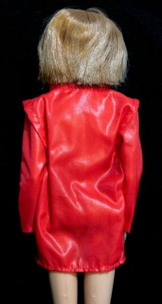 Vintage Barbie Doll Clothes - MOD Era Barbie Clone Red Vinyl Coat 2