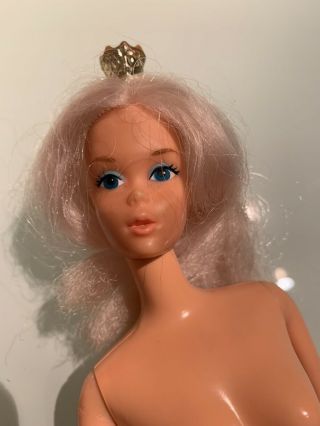 Vintage Ballerina Barbie Doll With Gold Crown Mod Era 1976