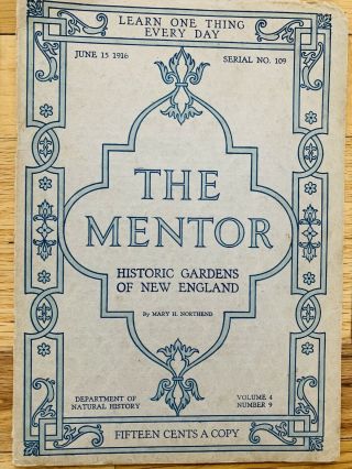 Antique 1916 The Mentor Historic Gardens Of England With Photos