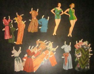 Vintage 1956 Paper Dolls Claire Mccardell Designer Whitman 2067 Cut