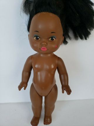 Mattel 1988 Vintage African American Baby Doll Little Miss Makeup 13 " Toy