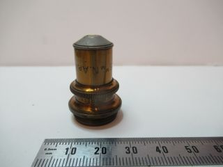 Antique Brass Objective Spencer 16mm Optics Microscope Part &83 - B - 32