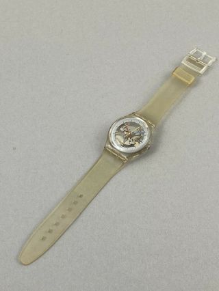 Vintage 1985 Swatch Jelly Fish Watch RARE GK100 7 Hole Band Swiss Made Runs 3