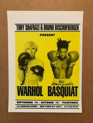 Andy Warhol Jean - Michel Basquiat Shafrazi Gallery Nyc Original1985 Print Ad Rare