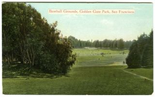 C.  1910 San Francisco Baseball Grounds In Golden Gate Park Rare Antique Postcard