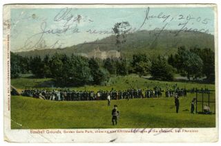 1900s San Francisco " Baseball Grounds " In Golden Gate Park Rare Antique Postcard