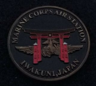 Rare Marine Corps Air Station Mcas Iwakuni Japan Usmc Us Pacific Challenge Coin