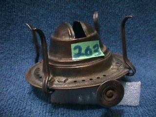 Antique Brass And Metal 7/8 Inch Threaded Burner Oil Lamp Brass Metal Part (203)