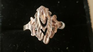 Antique,  Vintage Sterling Silver 925 Ring,  Size 7 - - - 1.  9 Grams,  Usa