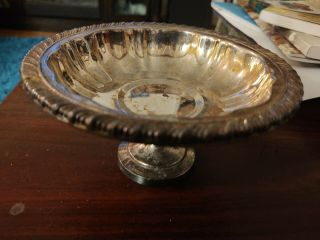 Vintage Oneida Silversmiths Silver Plate Pedestal Bowl Heavy