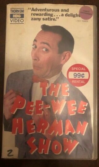 The Pee Wee Herman Show Vhs 1981 Thorn Emi Video.  Rare