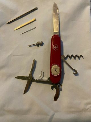 Rare Vintage Victorinox Timekeeper Swiss Army Knife With Watch,  Collector 
