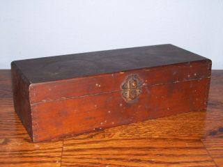 Small Antique Wood Box Finger Joint Corners Western Bottle Mfg.  Co.