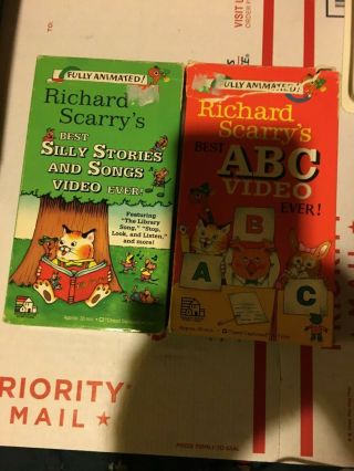 Vhs Richard Scary’s Best Abc Video Ever,  Best Silly Stories And Songs Rare