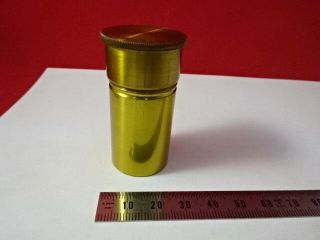 Empty Container Brass Antique Reichert Austria Objective Microscope Part &6 - A - 58