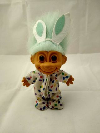 Vintage Russ Easter Bunny Troll Dolls 4.  5 "