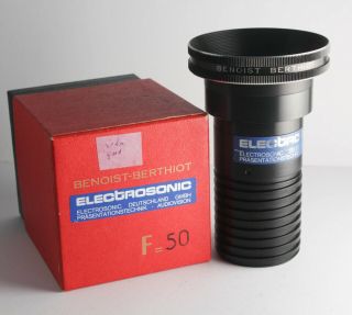 Ultra Rare Benoist Berthiot Paris 50mm Projection Lens Minty Electrosonic