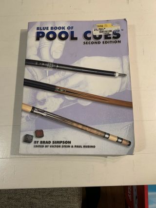Blue Book Of Pool Cues 2nd Edition Brad Simpson Rare Good